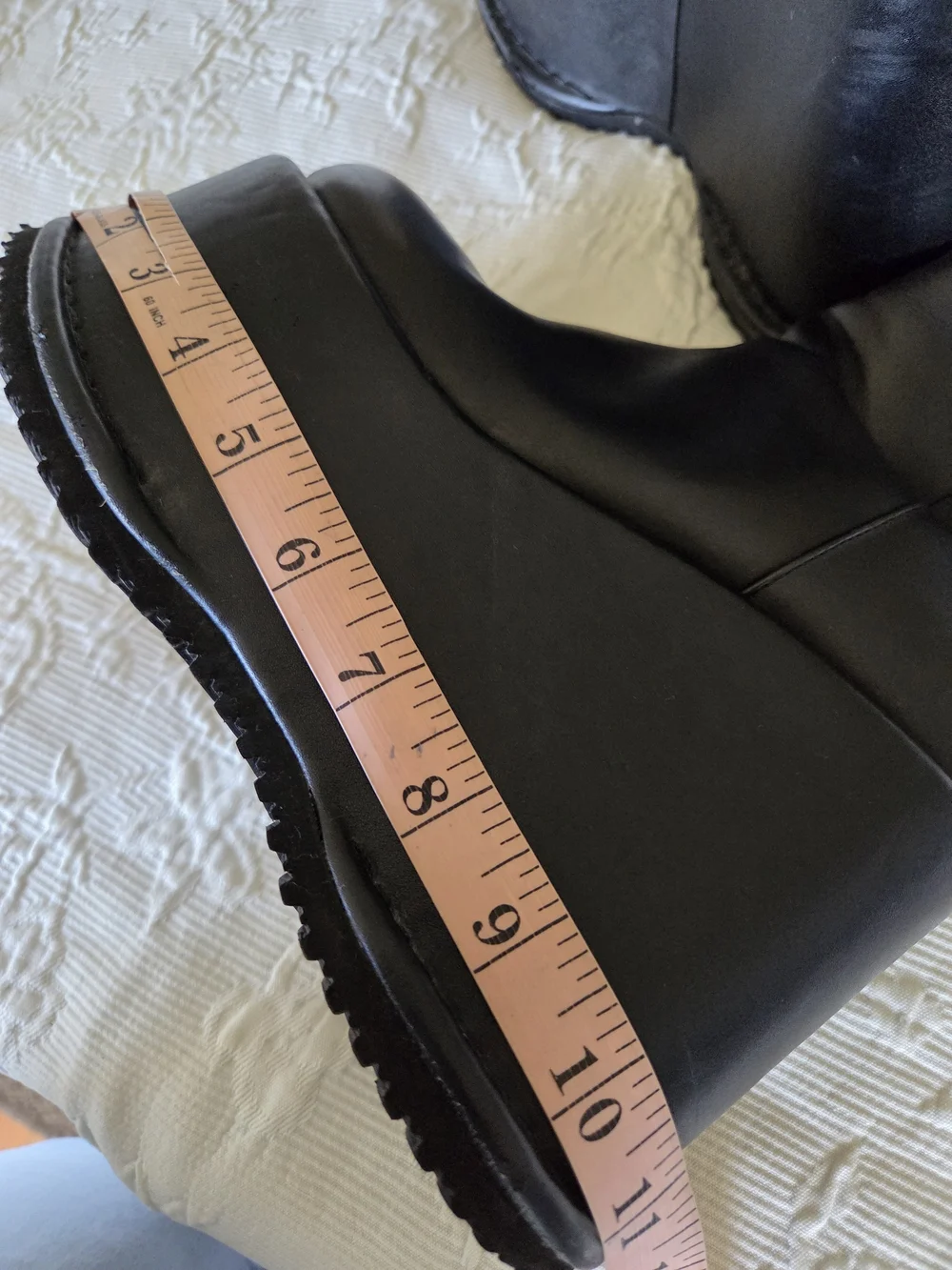 UNIF | Black SMOKE Platform Knee-High Wedge Boots